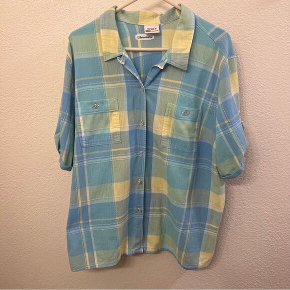 Koret Bright Color Short Sleeve Blouse - Picture 1 of 5